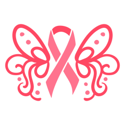 Ornamented butterfly wings ribbon PNG Design Transparent PNG