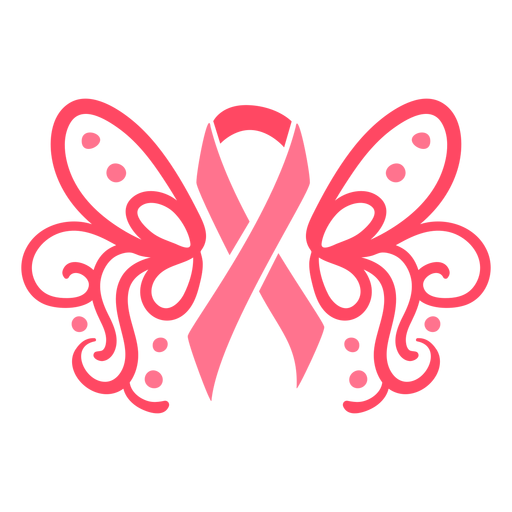 Ornamented butterfly wings ribbon PNG Design