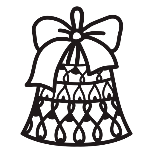 Campana de navidad ornamentada Diseño PNG