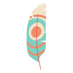 Ornamented feather element PNG Design