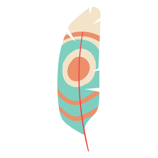 Ornamented feather element PNG Design