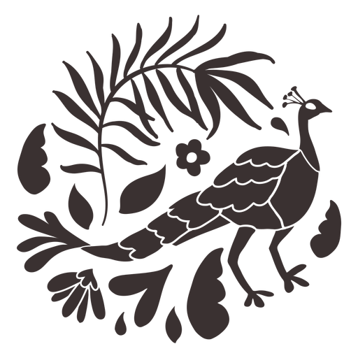 Download Otomi style peacock silhouette - Transparent PNG & SVG ...