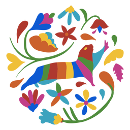 Cachorro da pradaria estilo otomi Desenho PNG