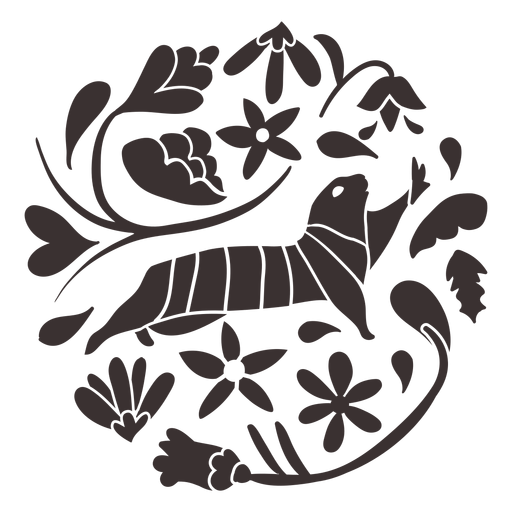 Otomi style prairie dog silhouette PNG Design