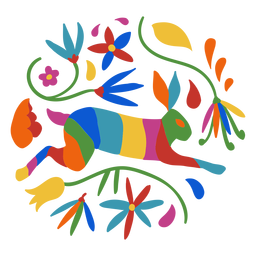 Coelho estilo otomi Desenho PNG