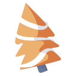 Pino con elemento de guirnalda Diseño PNG