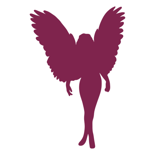 Pink angel standing silhouette PNG Design