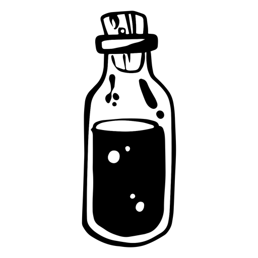 Poison vial silhouette PNG Design