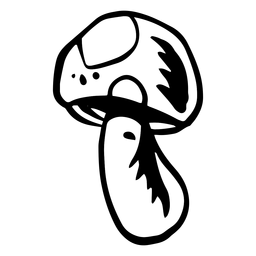 Silhueta venenosa de cogumelo Desenho PNG