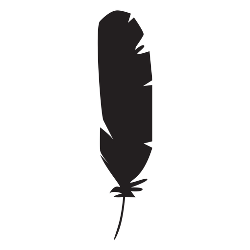 Realistic feather silhouette