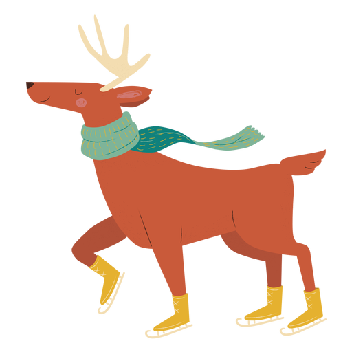 Reindeer ice skating