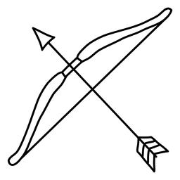 Trazo de elemento de signo del zodiaco Sagitario Diseño PNG