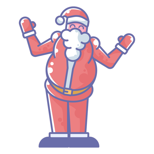 Weihnachtsmann-Grußkarikatur PNG-Design