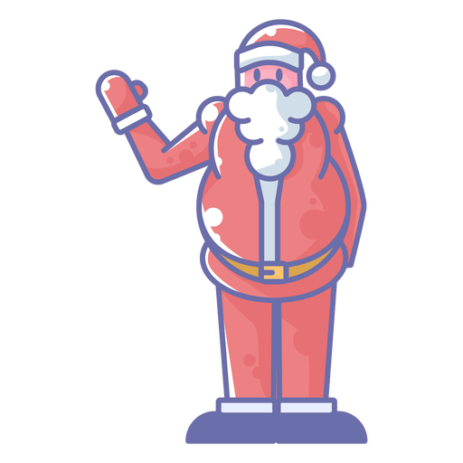 Santa waving PNG Design