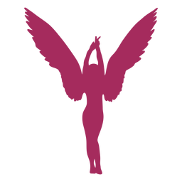 Sexy angel dancing silhouette PNG Design Transparent PNG