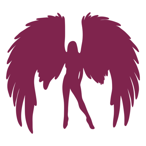 Download Sexy angel spreading wings silhouette - Transparent PNG ...