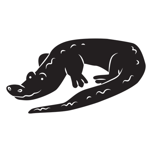 Silhueta simples de crocodilo Desenho PNG