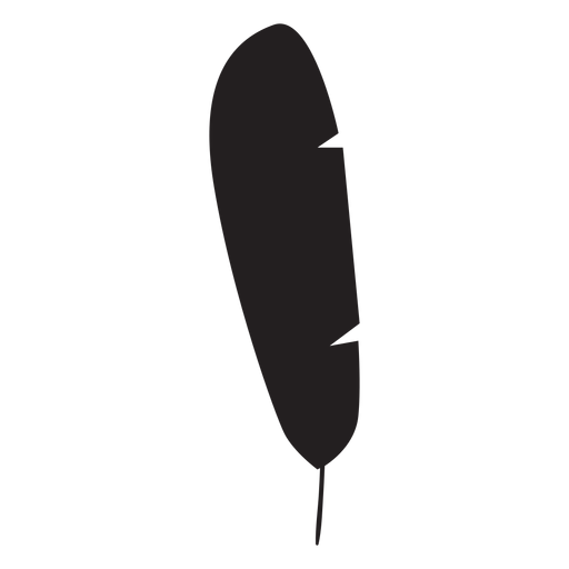 Einfache Federsilhouette PNG-Design