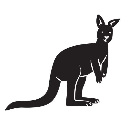 Silhueta de canguru simples Desenho PNG