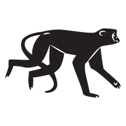 Monkey silhouette - Transparent PNG & SVG vector file