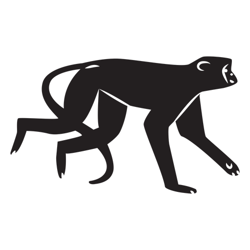 Silhueta simples macaco Desenho PNG