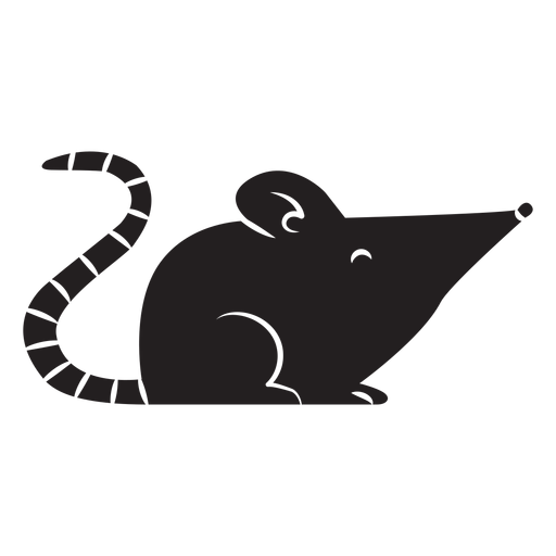 Silueta de rat?n simple Diseño PNG