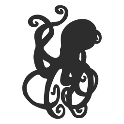 Simple octopus silhouette PNG Design