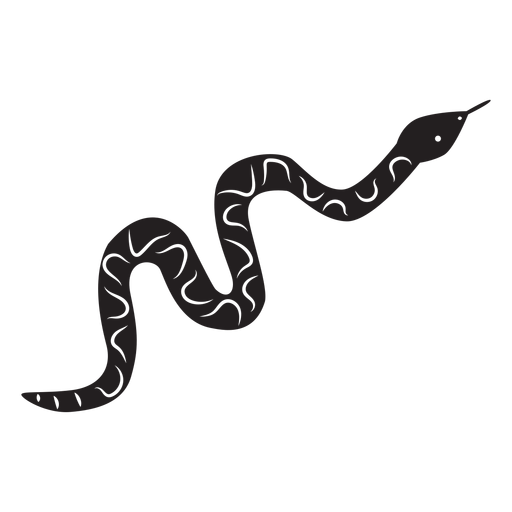 Silhueta de cobra simples Desenho PNG