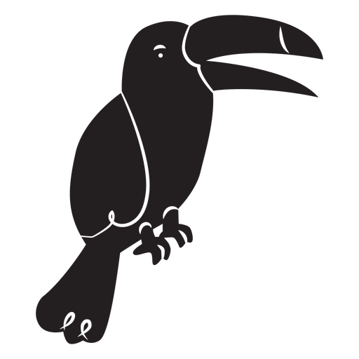 Simple toucan silhouette PNG Design