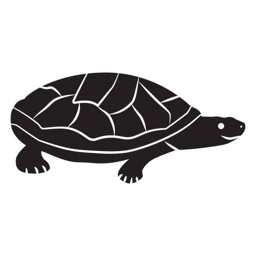 Silhueta de tartaruga simples Desenho PNG