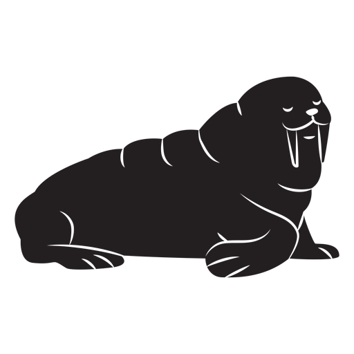 Simple walrus silhouette PNG Design