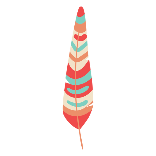 Striped feather element PNG Design