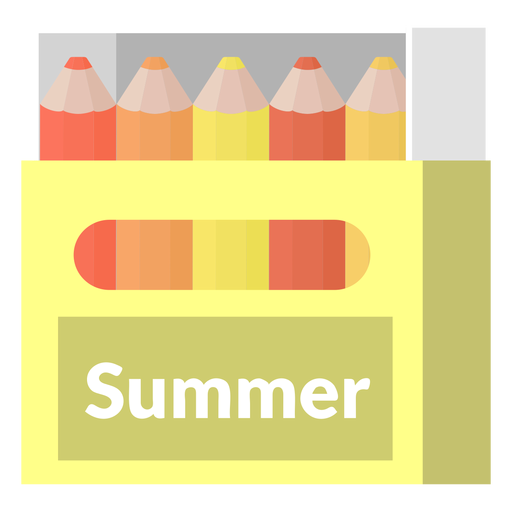 Summer tones color pencils PNG Design