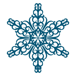 Elemento de floco de neve swirly Desenho PNG
