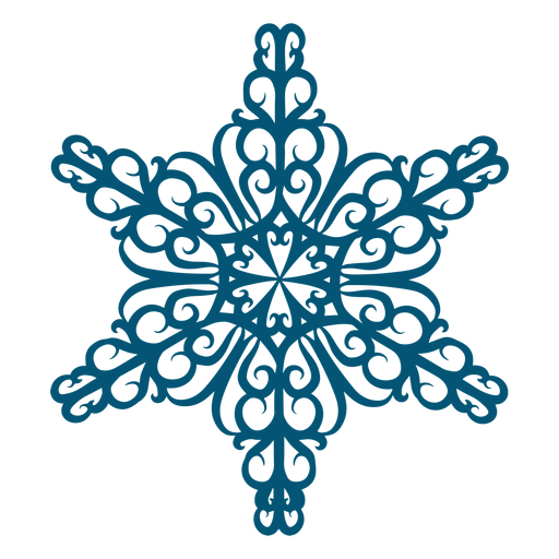 Elemento de floco de neve swirly Desenho PNG