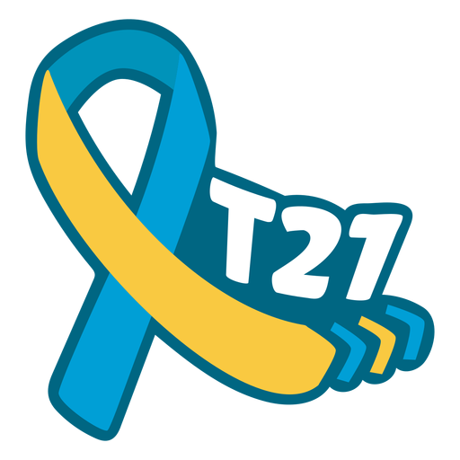 Unterstützungsband für das T21-Down-Syndrom PNG-Design