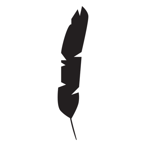 Thin feather silhouette PNG Design