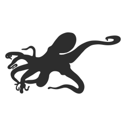 Silueta de pulpo salvaje Diseño PNG