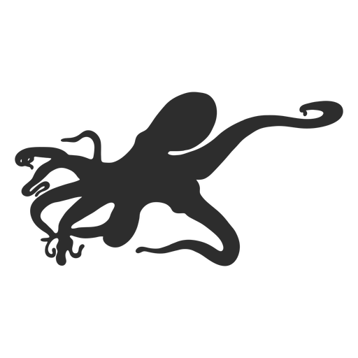 Wilde Tintenfisch-Silhouette PNG-Design