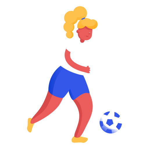 Woman dribbling with ball PNG Design