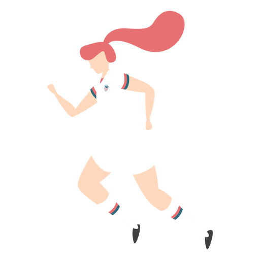 Woman footballer dribbling illustration