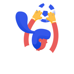 Woman goalkeeper save illustration PNG Design