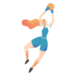 Woman goalkeeper saving PNG Design
