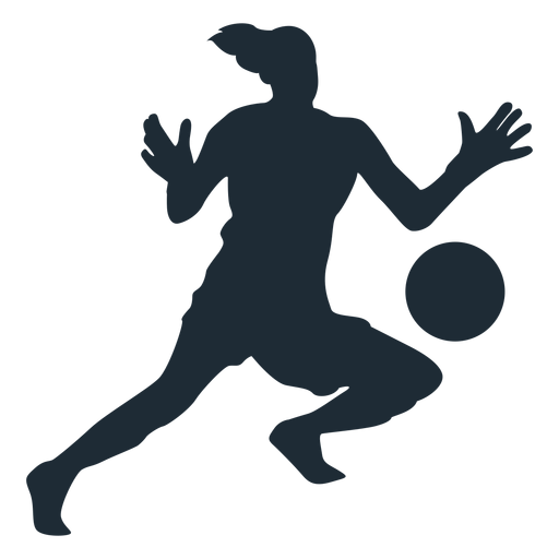 Woman goalkeeping silhouette PNG Design