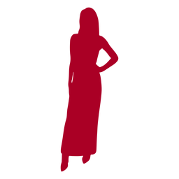 Woman hand on hip silhouette PNG Design