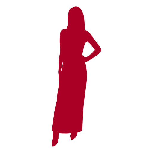 Woman hand on hip silhouette PNG Design