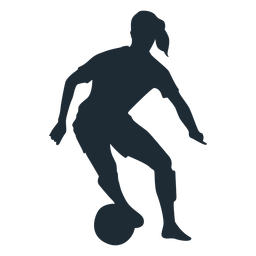 Silueta de movimiento de habilidad de jugador de mujer Diseño PNG