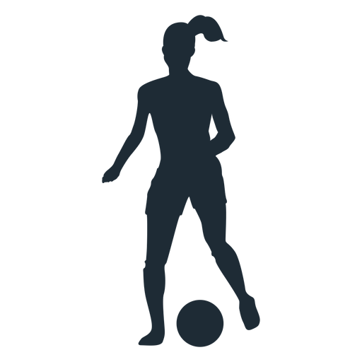 Download Woman running with ball silhouette - Transparent PNG & SVG ...