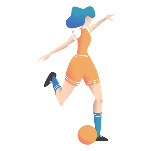 Woman shooting ball PNG Design