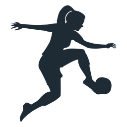 Silueta de mujer parada bola alta Diseño PNG